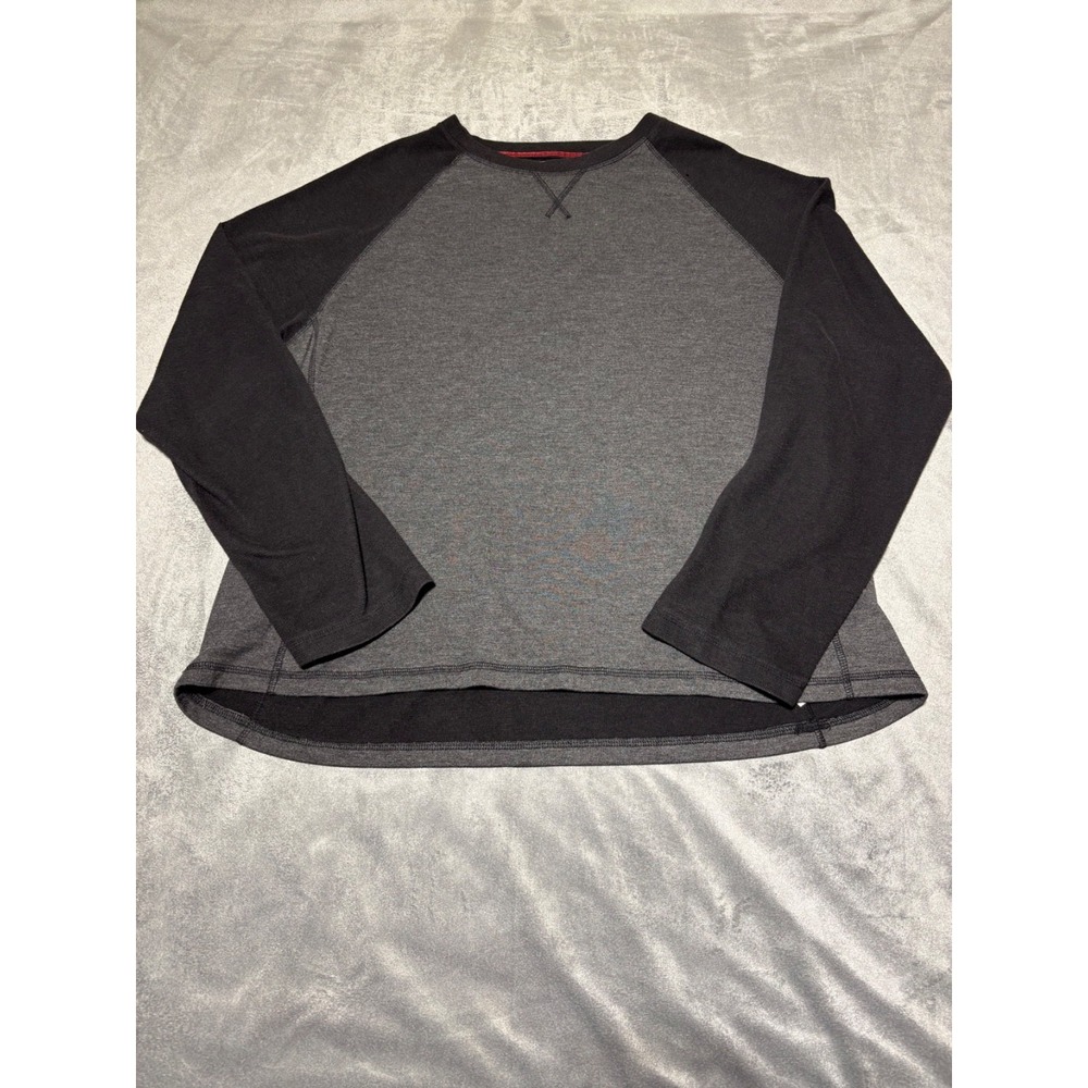 Tommy Bahama Mens XXL Gray Black Long Sleeve Sweater Shirt 2291026